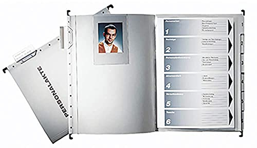 Leitz 300410085 Hängemappe Personalakte, 250 g Karton, für A4, grau