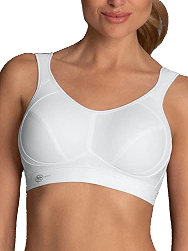 Anita 5527 - Soutien-Gorge de Sport - sans Armature - Uni - Femme - Blanc - 85E (Taille Fabricant: 85E)
