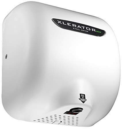 Excel Dryer XL-BWV-ECO-1.1N Hand Dryer XLERATOR XL-BW-ECO Automatic, Surface-Mounted, White Thermoset (BMC) Cover, 208-277V with Noise Reduction Nozzle