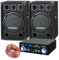 McGrey PA Komplettset DJ Anlage PowerDJ-2000 (System mit Partyboxen, Lautsprecher, 2 x 600 Watt, Bluetooth-Endstufe, Verstärker, Lautsprecherkabel)