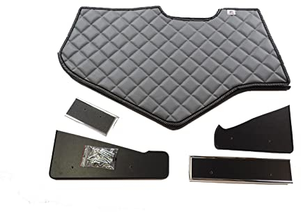 KRAM-TRUCK Armaturenbrett-Ablage, Gesteppte Abdeckung, LKW-Cockpit, TV-Rack, kompatibel mit Man TGX 2021 und Neuer, 10 mm Schaumstoff, Kunstleder, langlebig, verschleißfest, grau