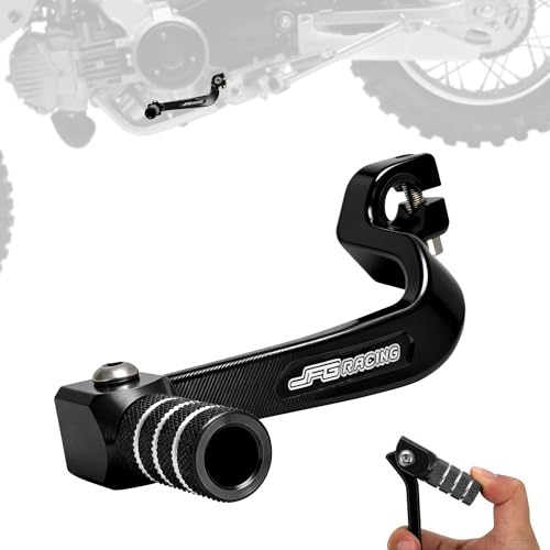 JFG RACING Dirt Bike Gear Shift Lever,CNC Foldable Foot Shifter Pedal for KLX110 2010-2024/KLX110L 2010-2024-Black