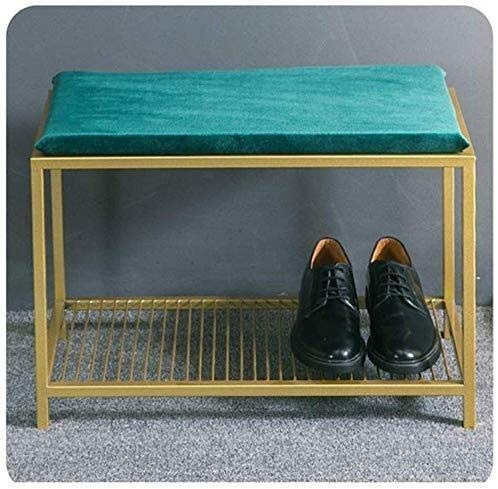 Étagère à Chaussures, Tabouret à Langer de Porte de Support de Rangement Minimaliste à 2 étages, 60 * 30 * 45