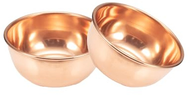 YINOX Les bols en cuivre faits à la main de l'Est antique peuvent être utilisés pour servir des salades ou des desserts et profiter de la particularité des repas avec de la vaisselle artistique.