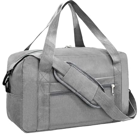 lifwimner für Ryanair Handgepäck 40x20x25 cm Klein Handgepäck Tasche für Flugzeug Faltbare Reisetasche Weekendertasche für Damen Herren(20L, DunkelGrau)