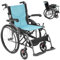 VEVOR Wheelchair, Durable Aluminum Alloy Ultra-Lightweight Wheelchairs, Portable Wheelchair with Flip-Back Desk-Length Arms, 3-Position Adjustable Footrests, 18-Inch Wide Seat, 250lbs Weight Capacity