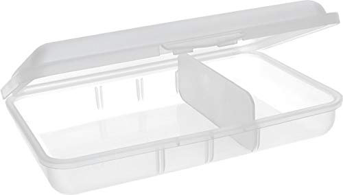 Buchsteiner Klickbox FLACH mit Inneneinteilung | 1 Trennsteg | Brotdose | Lunchbox | Aufbewahrungsdose | Frischhaltedose | spülmaschinenfest (7665y)