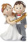 Hochzeitspaar * Brautpaar im Ring * Tortendekoration * Tortenfigur * Tischdekoration