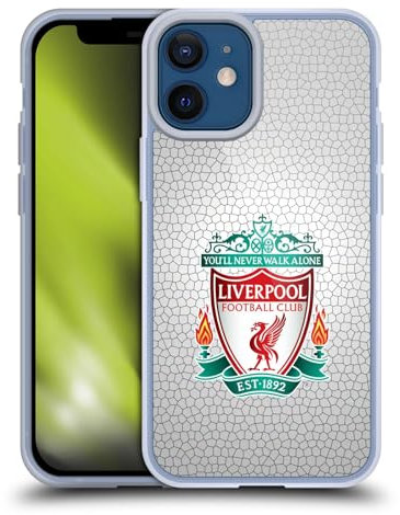 Head Case Designs Officially Licensed Liverpool Football Club White Pixel 1 Crest 2 Gel Case [Military Grade Protection] Compatible with Apple iPhone 12 Mini and Compatible with MagSafe