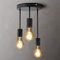 Mainen Deckenleuchte, 3-flammige Vintage Deckenlampe,E27 LED Retro Deckenleuchte,schwarz,Für Esszimmer Küche Wohnzimmer Bar Restaurant
