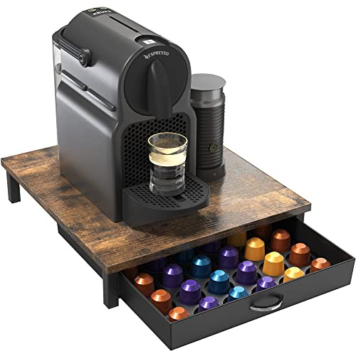 Deco Brothers Wooden Coffee Pod Drawer Fits 42 Nespresso OriginalLine Pods