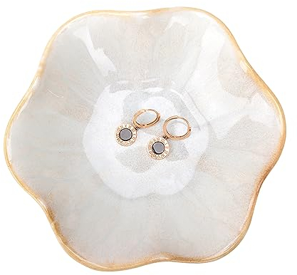 Plat à bijoux en céramique, plateau à bijoux en forme de feuille, bol à clés, support à bijoux, petit anneau de plat, assiette à bijoux, bibelots, plateau décoratif pour table d'entrée, décoration