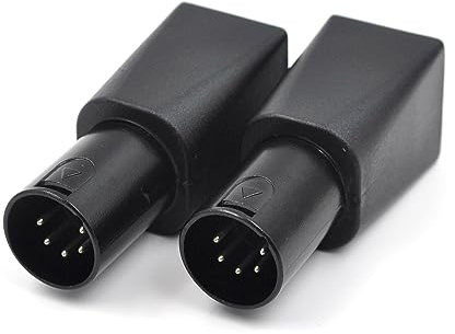 Zhupoub Paquete de 2 conectores DMX a RJ45 XLR de 5 pines DMX a Ethernet macho, adaptadores negros
