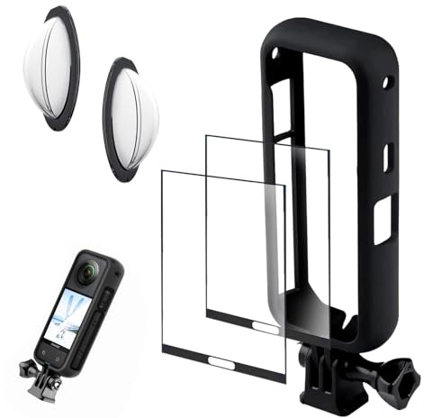 Accesorios Insta 360 X3 Protector Lente Insta 360 X3, Protector Pantalla Insta360 X3 9H, Insta360 X3 Accesorios Soporte Insta360 X3 para cámara de acción Insta360 X3 Protectores de Lentes Pegatinas