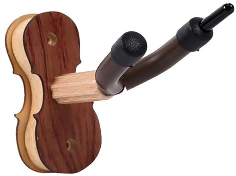 Violinställ Träbas Väggmonterad Musikinstrument Krok Tillbehör Hållbar