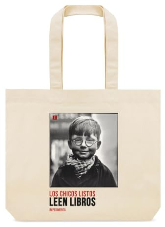 BOLSA DE TELA LOS CHICOS LISTOS LEEN LIBROS (Fuera de colección)