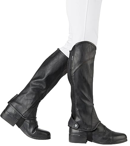 Dublin Stretch Fit Half Chaps, Black, Childs L