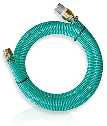 Sauggarnitur 1 Zoll NW25mm 1m Saugschlauch für Gartenpumpe, Hauswasserwerk & Zisterne, Längen 1m bis 25m﻿
