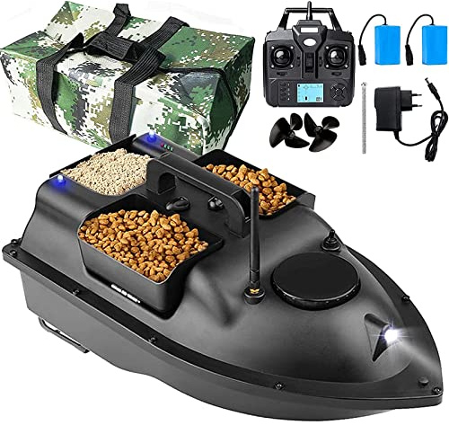 ZHDLJ Barco Cebador para Pesca, Barco de Pesca Teledirigido Buscador de Peces Barco de Cebo Portátil con Control Remoto Inalámbrico GPS de 2,4 GHz, Crucero de Posicionamiento de 500 M, Barco RC