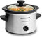 Elite Gourmet MST-250XS# Mijoteuse électrique avec cuve en céramique, température réglable, pour entrées, sauces, soupes, rôtis, plats mijotés, passe au lave-vaisselle (1,4 L, acier inoxydable)