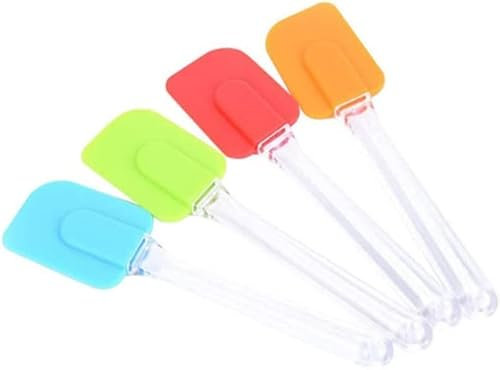 Spatole in Silicone, Set 4 PCS Spatola da Cucina Utensili, Set Spatola da Cucina Utensili, Spatola in Silicone Resistenti al Calore per Cuocere Cucinare Mescolare (4 Colori)