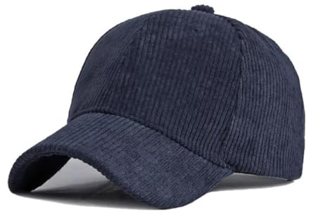 GIVBRO Gorra de béisbol de pana, sombrero cálido de invierno, clásico, unisex, gorra deportiva ajustable para hombres y mujeres, al aire libre, azul marino, 6 3/4 / 7 3/8