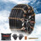 Shyllin Catene da Neve 4 Pezzi Catene Regolabili Antiscivolo con Guanti e Attrezzo, Catene Auto Universale Catene Neve Facile da Installare Catena da Neve Durevole per Auto, SUV, Pneumatici 165-285mm