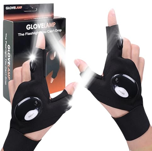 Riisoyu Guantes de Pesca Con Luz LED, Accesorios, Calendario de Adviento, Relleno y Gadgets Para Hombres 2025