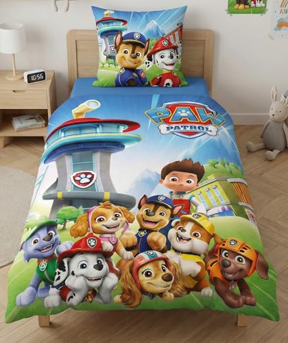 Paw Patrol Funda Nórdica Cama 90 140x200 + Funda Almohada Chase Marcus