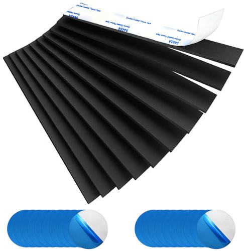30PCS Magnetic Tape, Magnetic Strips Self Adhesive, 10 Magnetic Strips with 20 Metal Plates, for DIY Projects, Office Organization, Fridge Photo Display, Tool Racks