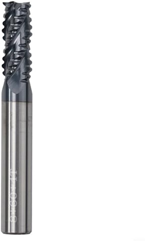 babominimer Fresa per sgrossatura in carburo solido, fresa a 4 scanalature rivestita in AlTiN per macchine manuali CNC, acciaio, alluminio, rame, ghisa (8 mm)