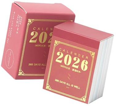 Calendario giornaliero 2026 da scrivania, 365 giorni, con pagine strappabili, per scuola, scrivania, organizzazione giornaliera
