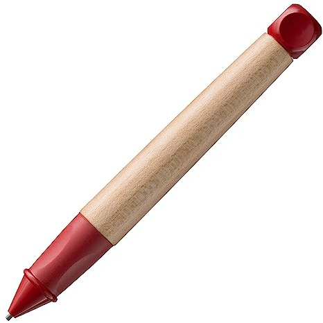 Lamy abc red Bleistift - kindergerechter Schreiblernbleistift mit rutschfestem, ergonomischem Griff - Drehbleistift mit robustem Ahorngehäuse – inkl. Feinstrichmine M 44 in Strichbreite 1,4 mm