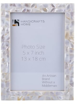 Handicrafts Home Handmade Decorative Mother Of Pearl White Picture Frame5x7