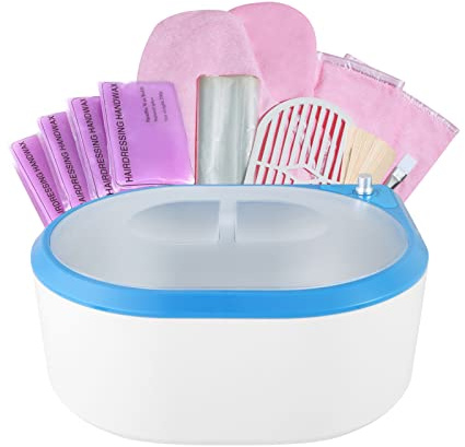 Jiahua - Cera paraffina per mani e piedi, paraffina, per bagni termali, per levigare e ammorbidire la pelle secca, riscaldamento rapido, scaldacera paraffina, colore: blu