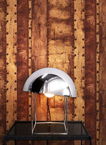 NEWROOM Tapete Braun Vliestapete Metall - Metalltapete Industrial Orange Rost Modern Loft Metalloptik Rostoptik 3D-Optik inkl. Tapezier-Ratgeber