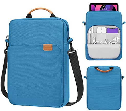 MoKo 9-11 Tablet Tasche Hülle, Tragetasche für iPad Pro 11 M2 2022-2018/iPad 10. 10,9 2022/iPad Air 5 10,9 2022/iPad Air 4 10,9/Galaxy Tab S9 11 2023/Galaxy Tab S8/A8/A7 2022, Pfau Blau