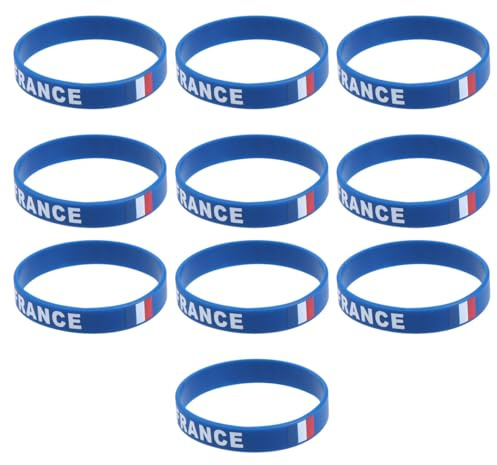 Bracelets en Silicone Drapeau Britannique 10 Pièces pour Fans de Football