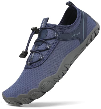 SAGUARO Scarpe da Immersione Uomo Donna Spiaggia Scarpe da Mare Asciugatura Rapida Scarpe Barefoot Spiaggia Surf Scarpe Blumarino 39 EU