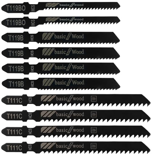 Diompirux 10 piezas Juego de hojas de sierra curva de acero al carbono, Vástago en T hojas de Sierra de Calar, Herramientas de precisión para cortes finos y proyectos de bricolaje