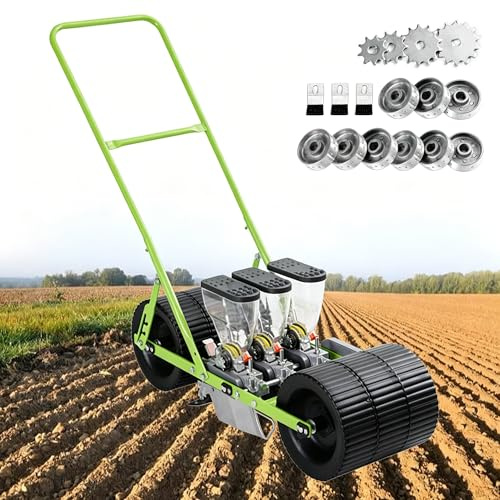 Sembradora Manual Para Huertos | Jardinera En Hileras: Espacio Entre Hileras, Espacio Y Profundidad Entre Plantas Ajustables | Sembradora Agrícola Para Semillas De Flores Y Verduras De 1-6mm 3Row