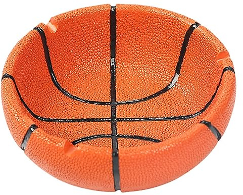 IMIKEYA Posacenere a Forma di Basket in Resina Marrone, Pratico per Conservare, per Ufficio e Collezione Personale, Decorazione da Tavolo
