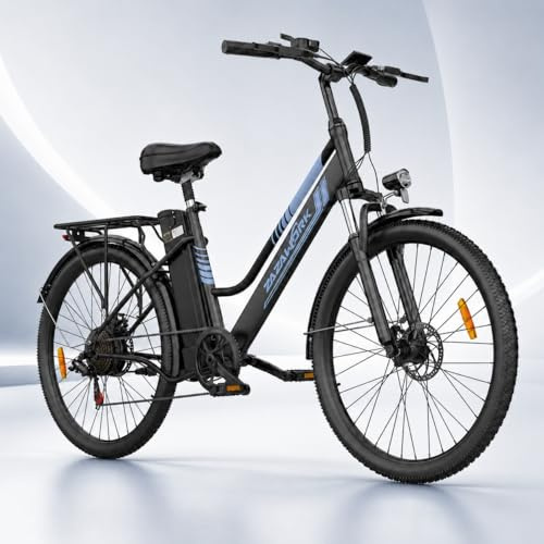 WITAMBIKE C26 PRO 26 Step-Through Electric Bike for Adults, 250W Motor & 36V 20Ah Battery, Premium 7-Speed City Commuter E-Bike, 43Nm High Torque, 100-120km Range, 2.35 Wide Tyres, Black zazawork