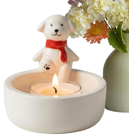 Generico Portavelas Tealight, Quemador – Difusor decorativo para mesa, centro de mesa, candelabro de cerámica, forma de animal, salón cocina | Multipurpose Outdoor Indoor Utility
