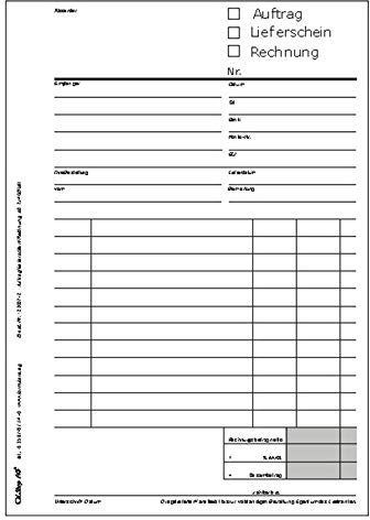 10 Formularbücher - Auftrag/Lieferschein/Rechnung DIN A5 hoch á 40 Satz 2-fach selbstdurchschreibend Formularbuch