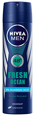 Nivea Men Deo Fresh Ocean Spray, ohne Aluminium, 6er Pack (6 x 150 ml)
