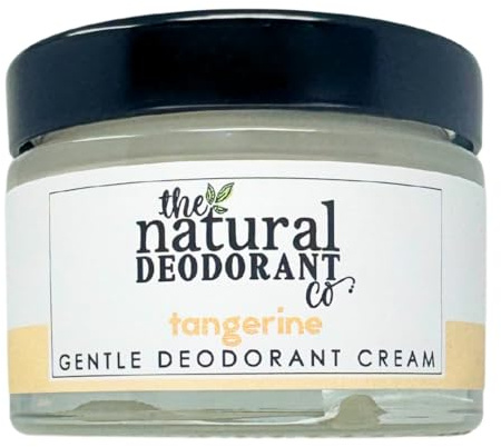 The Natural Deodorant Co., Crema deodorante delicata non profumata Tangerine (55 g), certificata cruelty-free e vegan