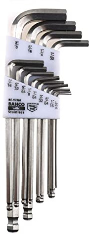 Bahco zöllig Innensechskant-Schlüssel, Satz 13-teilig 0.05 → 3/8 L-Form lang