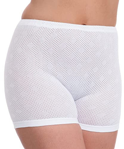 Undercover Ladies 100% Cotton Airtex/Interlock Cuff Leg or Pantee Knickers, UK 10-28, 3 Pairs, Women's, Female Audience