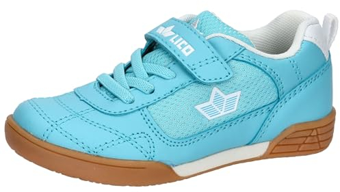 Lico Unisex Kinder Bernie V Hallenturnschuhe, Türkis Weiss, 36 EU